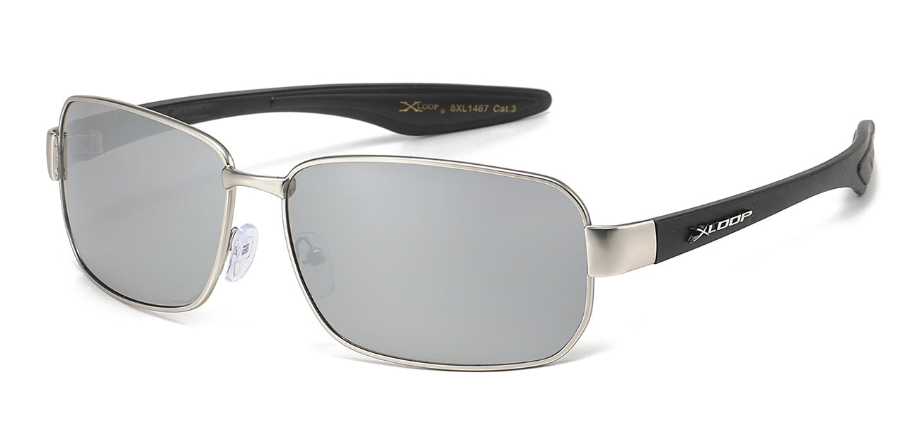 XLoop Fashion Wrap Sunglasses - Metallic Frame