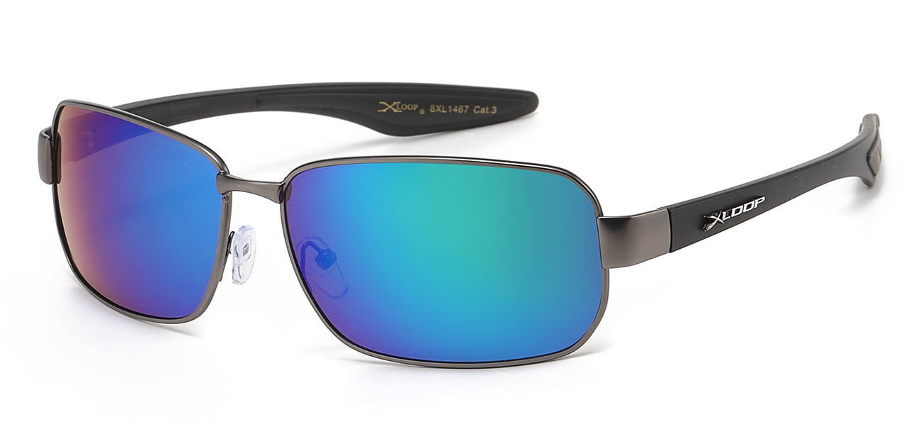 XLoop Fashion Wrap Sunglasses - Metallic Frame