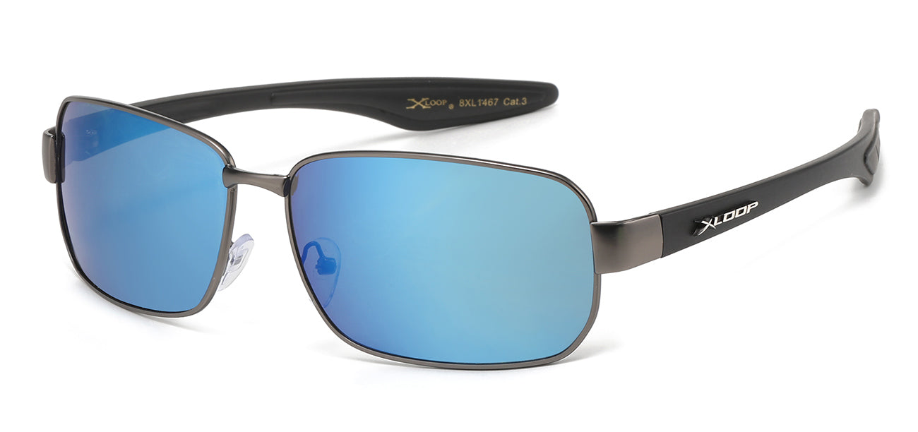 XLoop Fashion Wrap Sunglasses - Metallic Frame