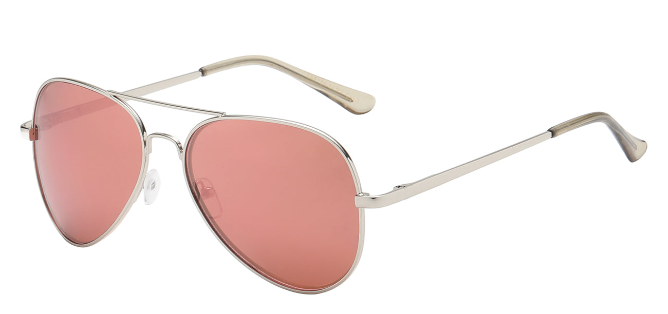 Aviator Sunglasses - Metal Frame, Mirror Lenses