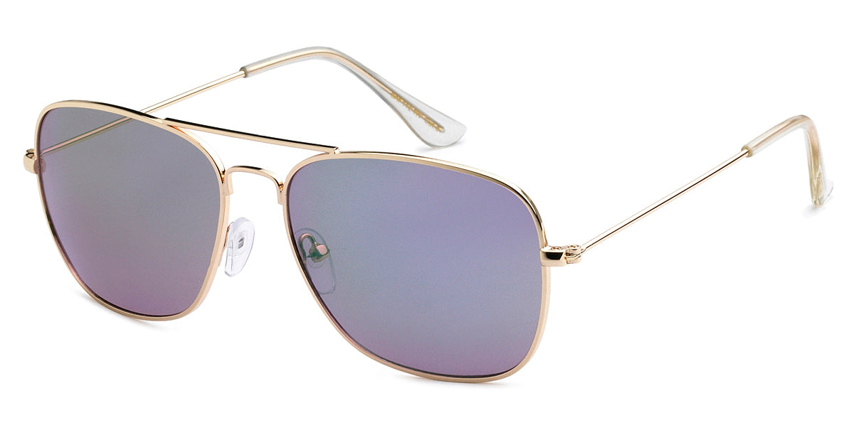 CLEAR LENS SQUARE AVIATOR SUNGLASSES