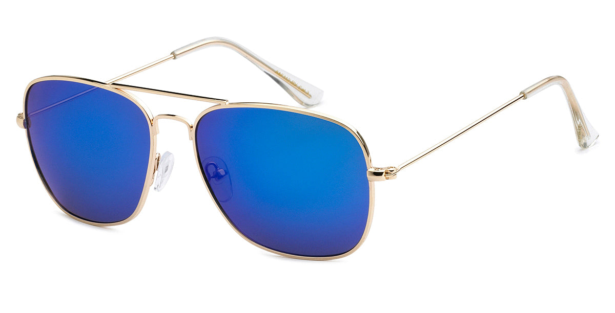 CLEAR LENS SQUARE AVIATOR SUNGLASSES