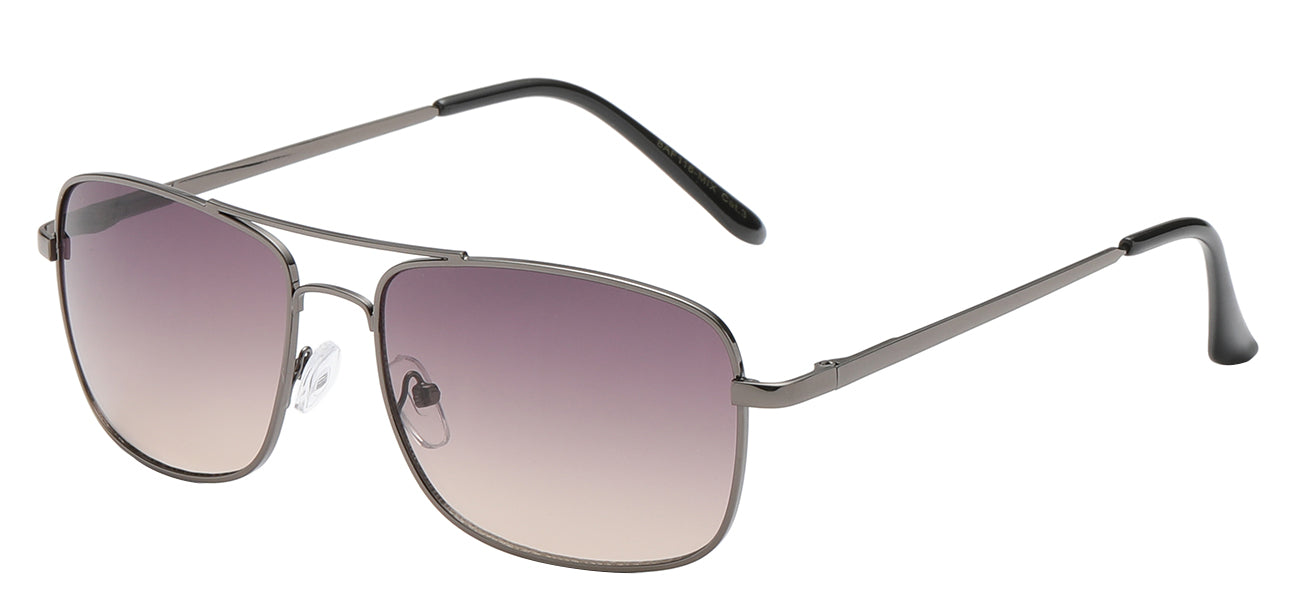 Square Aviator Sunglasses with Spring Temple