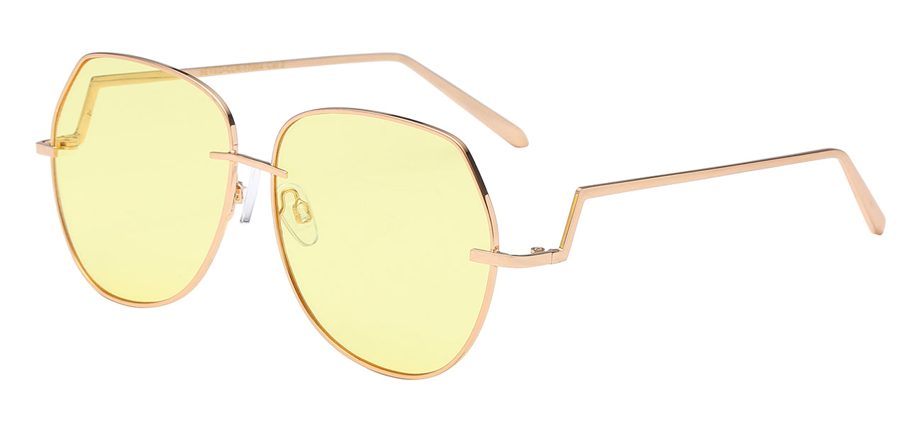 Metal Wire Frame Pastel Lens Sunglasses