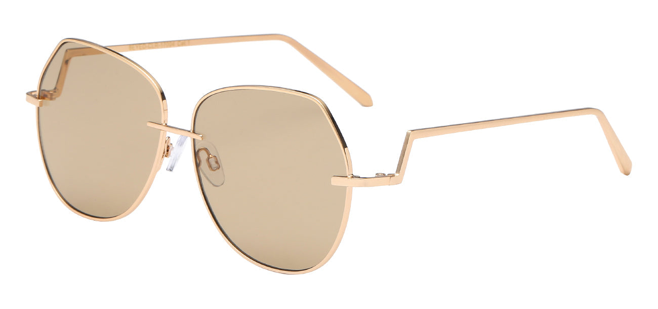 Metal Wire Frame Pastel Lens Sunglasses