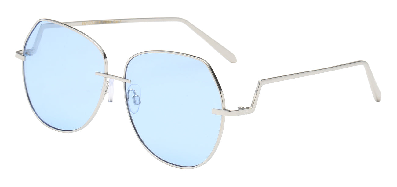 Metal Wire Frame Pastel Lens Sunglasses