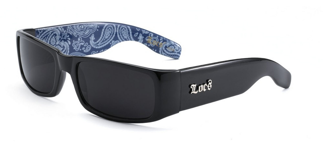 Black Bandana Design Locs Sunglasses - Dozen Pack