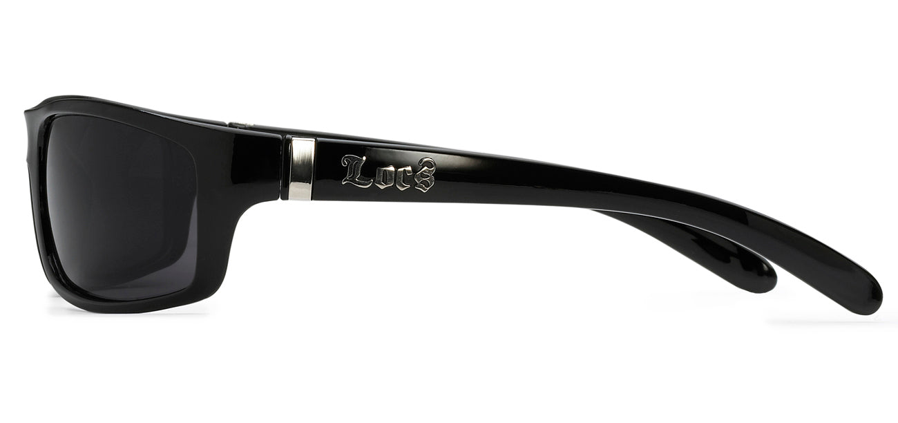 LOCS 8LOC9025-BK POLISH BLACK MEN'S SUNGLASSES