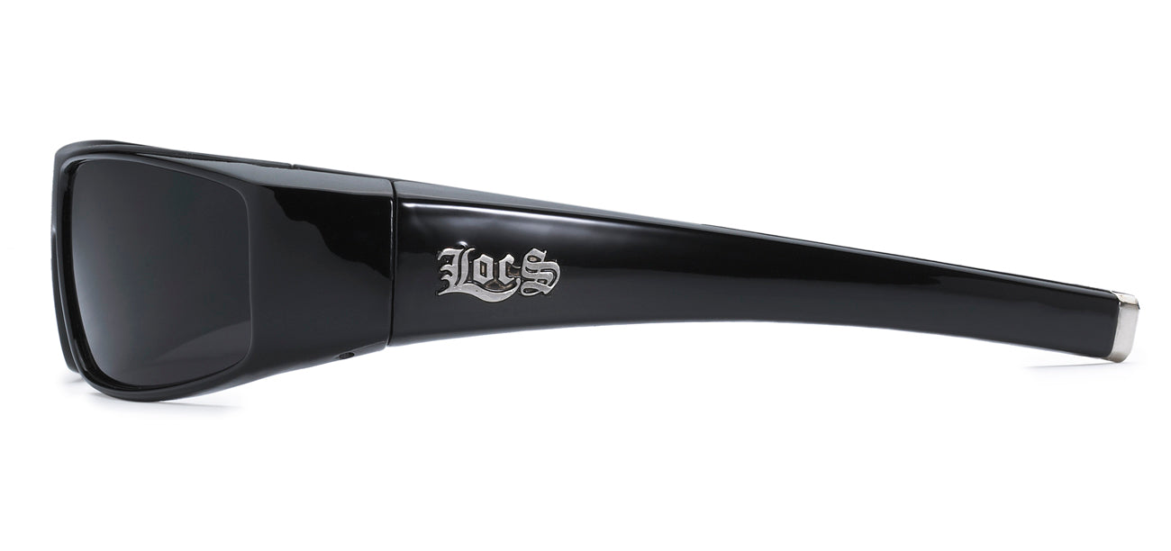 LOCS 8LOC9035-BK POLISHED BLACK MEN'S SUNGLASSES