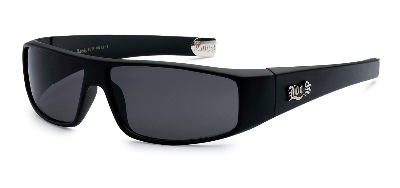 LOCS 8LOC9035-MB MATTE BLACK MEN'S SUNGLASSES