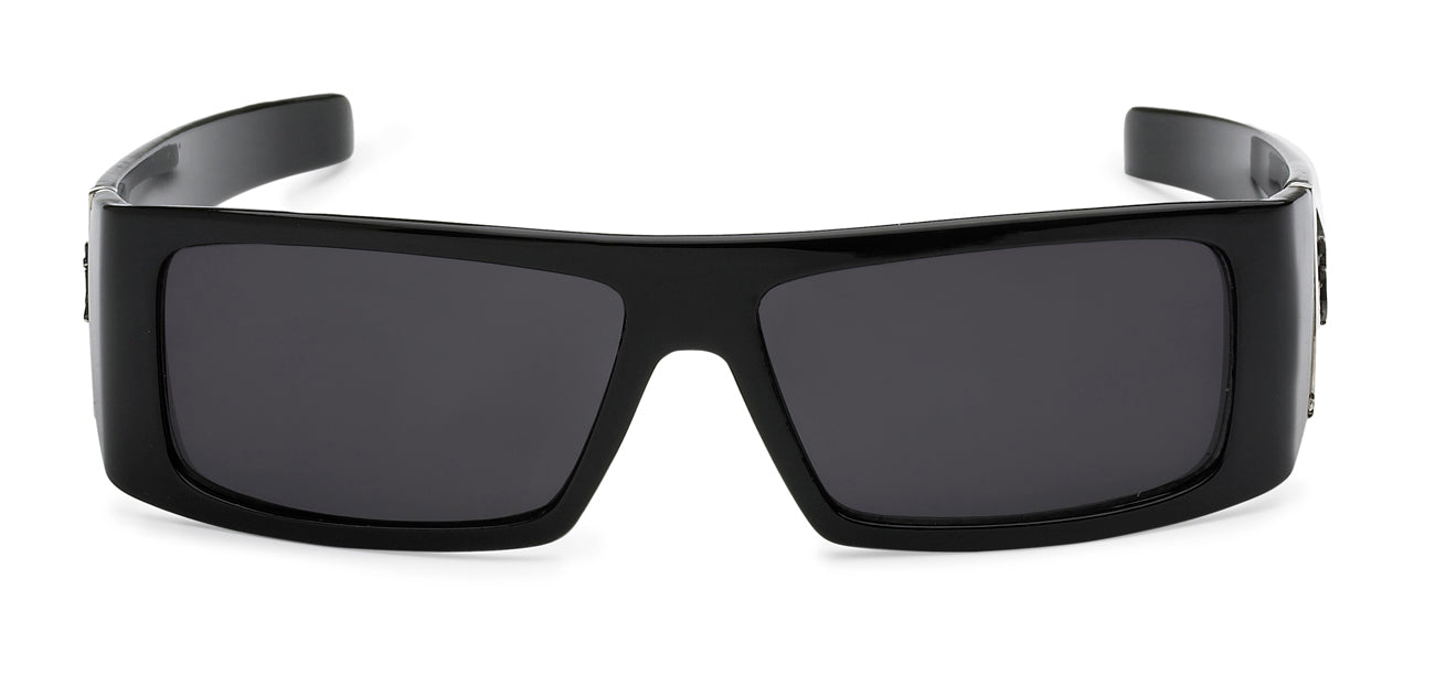 LOCS 8LOC9058-BK POLISH BLACK MEN'S SUNGLASSES