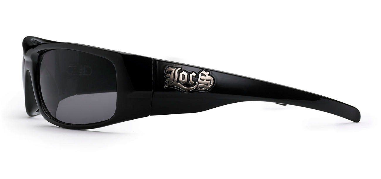 LOCS 8LOC9085-BK POLISHED BLACK MEN'S SUNGLASSES