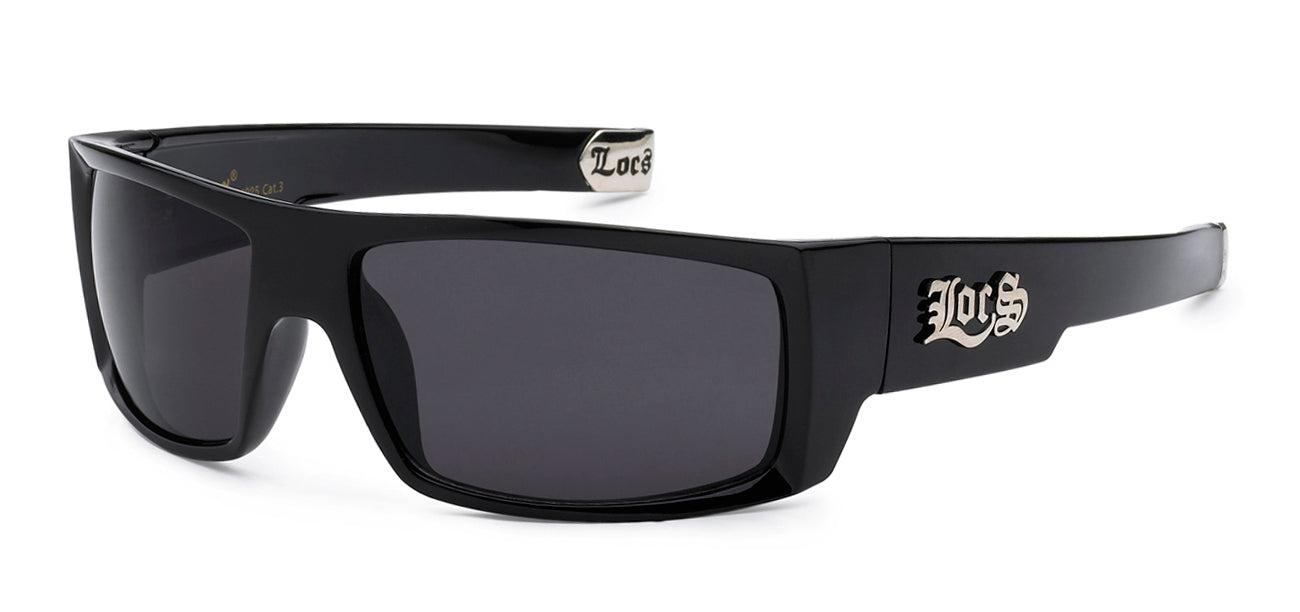 LOCS POLISHED BLACK MEN'S SUNGLASSES