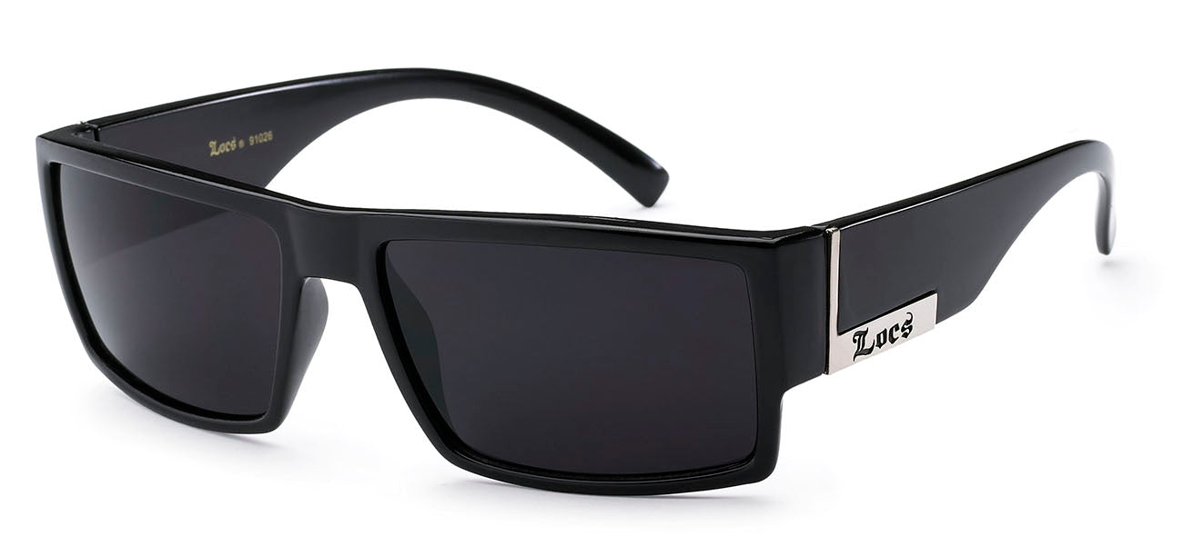 LOCS POLISHED BLACK MEN'S SUNGLASSES