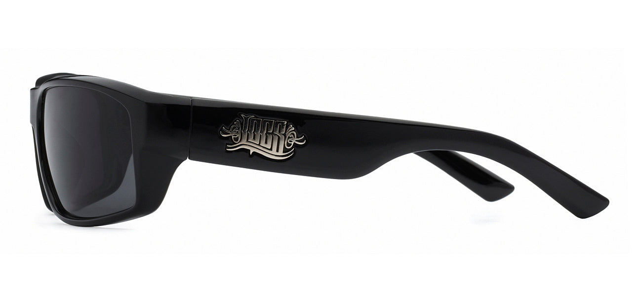 LOCS 8LOC91053 POLISH BLACK MEN'S SUNGLASSES