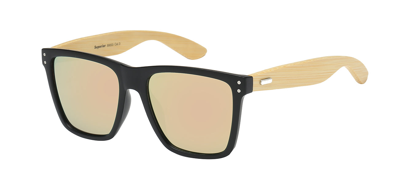 SUPERIOR TRENDY BAMBOO TEMPLE SUNGLASSES