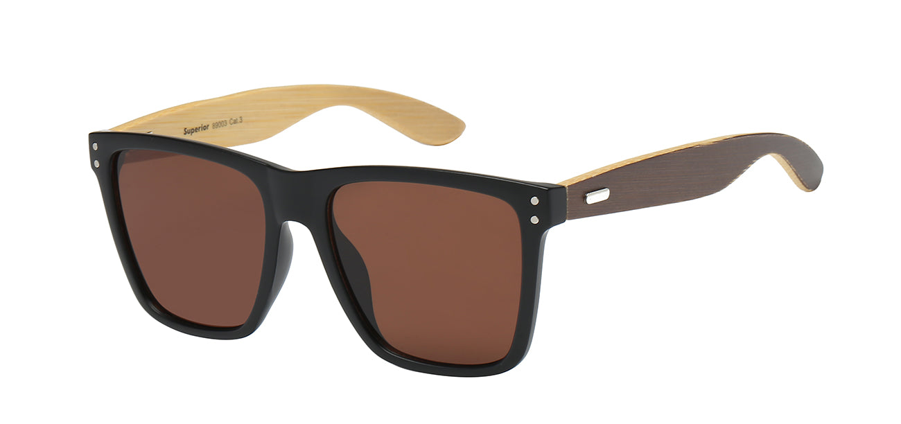 SUPERIOR TRENDY BAMBOO TEMPLE SUNGLASSES