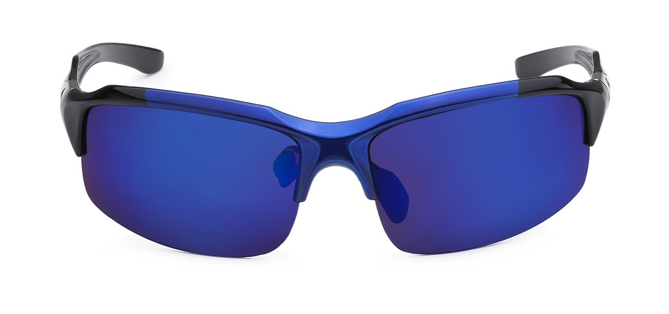 Arctic Blue Two-Tone Semi-Frameless Sunglasses