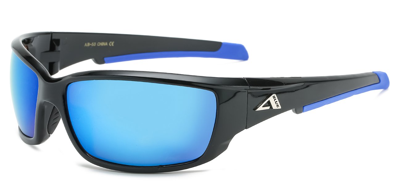 Arctic Blue Wrap Sunglasses - Two-Tone Frameless