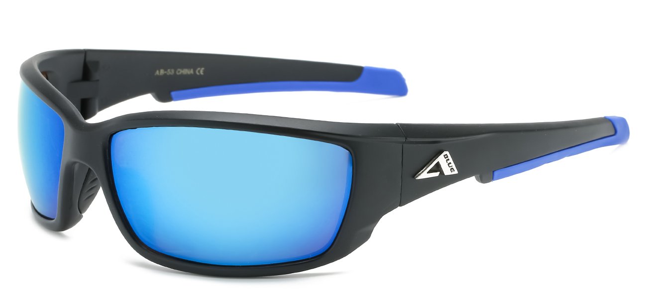 Arctic Blue Wrap Sunglasses - Two-Tone Frameless