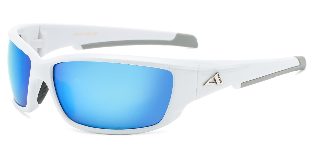 Arctic Blue Wrap Sunglasses - Two-Tone Frameless