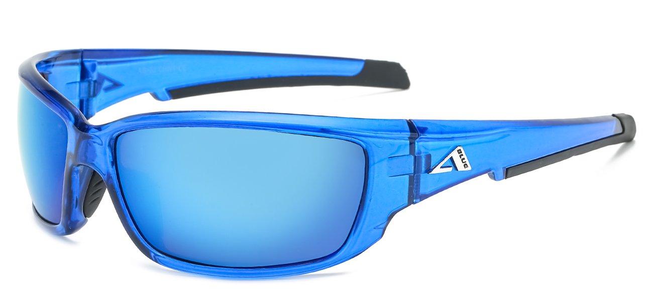 Arctic Blue Wrap Sunglasses - Two-Tone Frameless