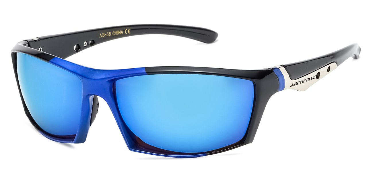 Arctic Blue Wrap Sunglasses - Anti-Glare Lens