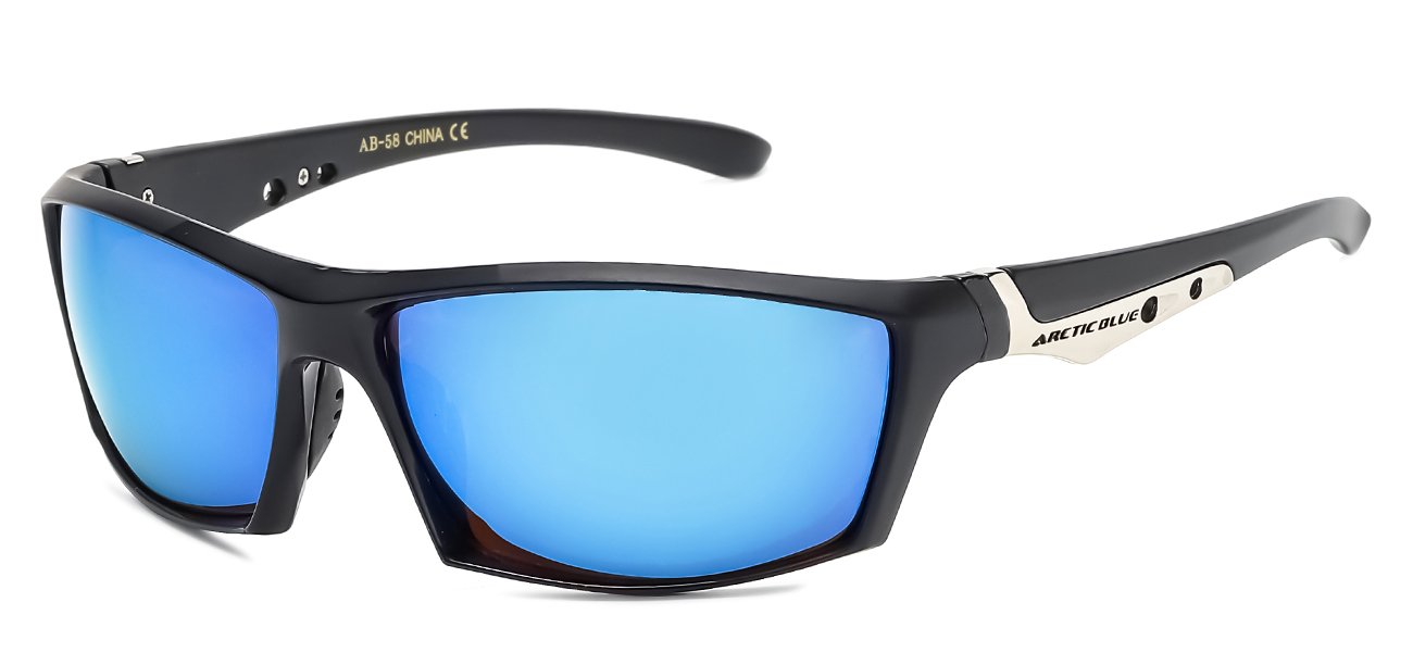 Arctic Blue Wrap Sunglasses - Anti-Glare Lens