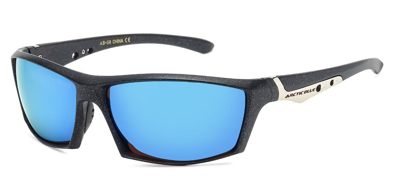 Arctic Blue Wrap Sunglasses - Anti-Glare Lens