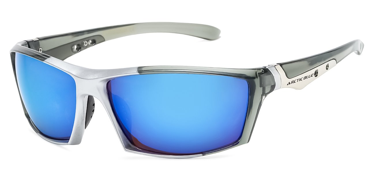 Arctic Blue Wrap Sunglasses - Anti-Glare Lens