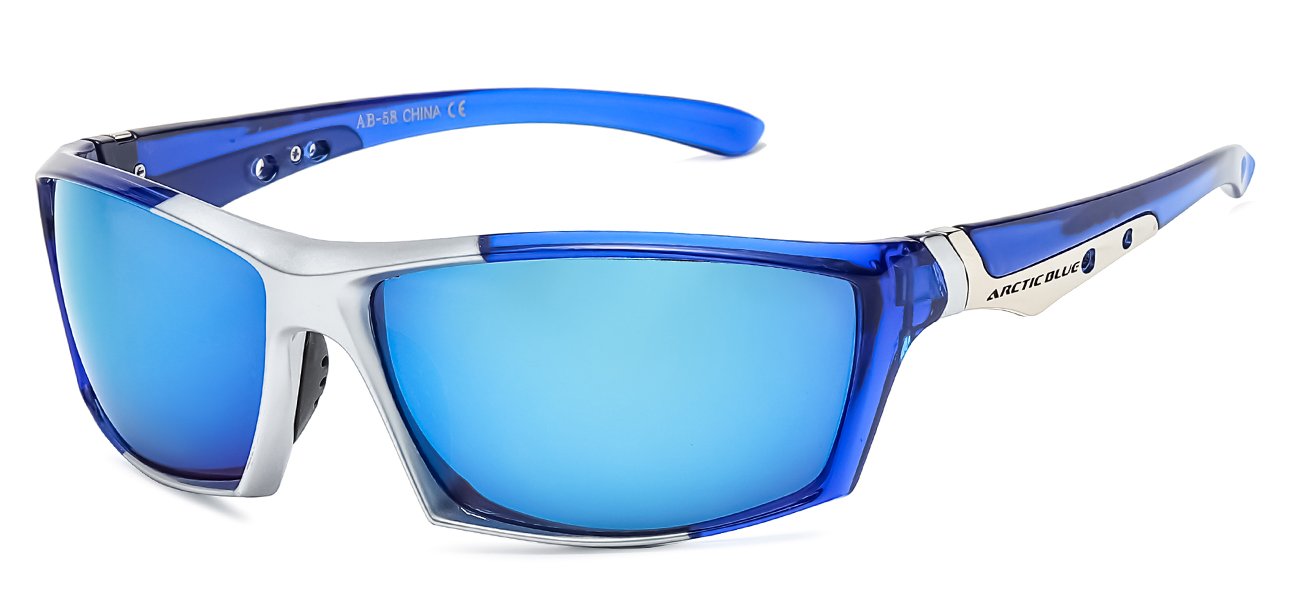 Arctic Blue Wrap Sunglasses - Anti-Glare Lens