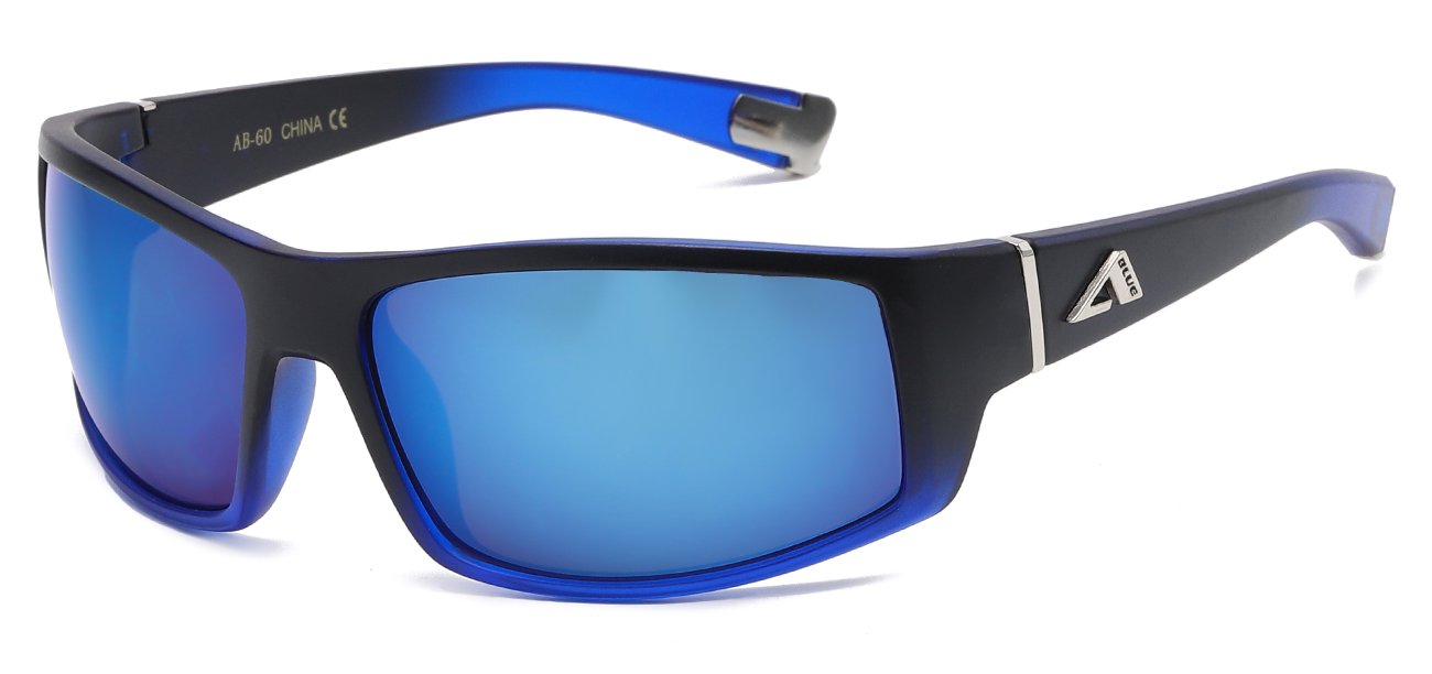 Arctic Blue Wrap Sunglasses - Black/Blue Lens