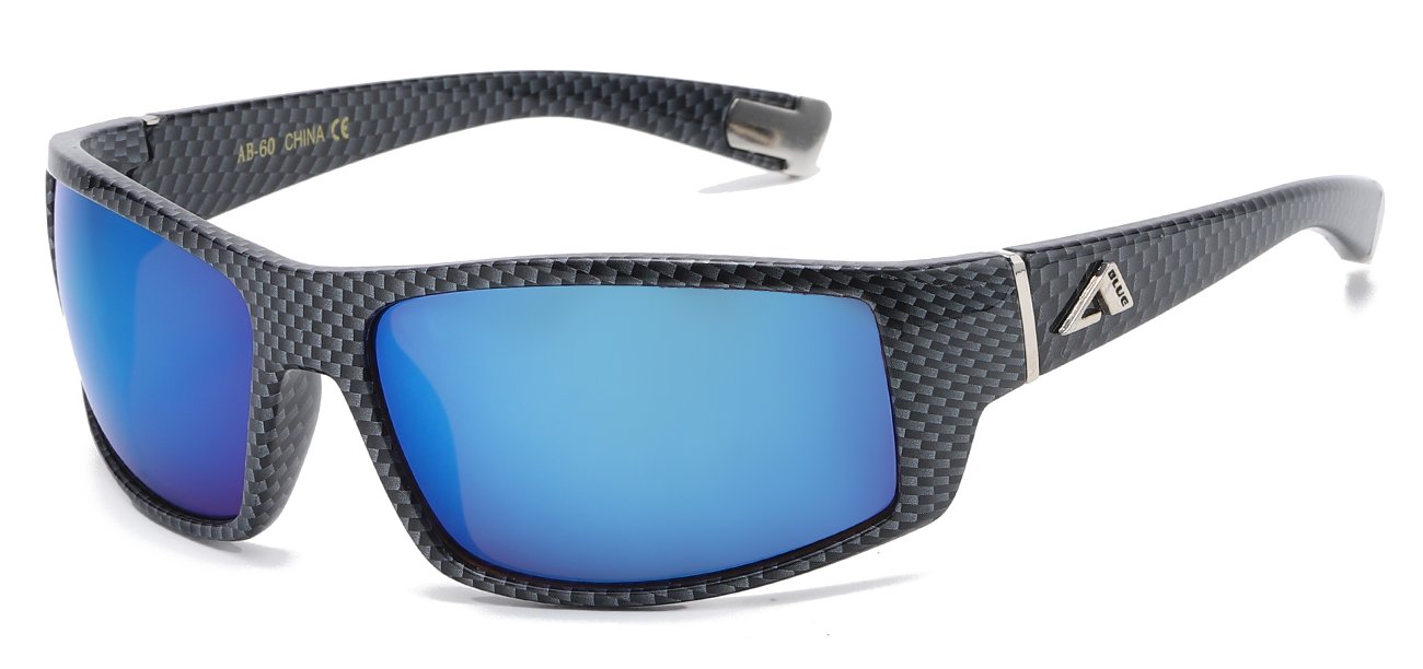 Arctic Blue Wrap Sunglasses - Black/Blue Lens