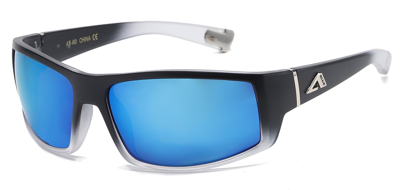 Arctic Blue Wrap Sunglasses - Black/Blue Lens