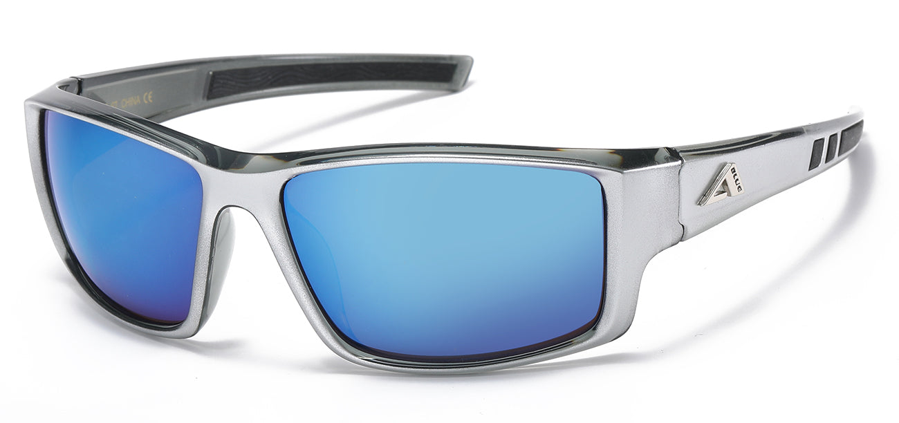 Arctic Blue Wrap Sunglasses - Two-Tone Frameless