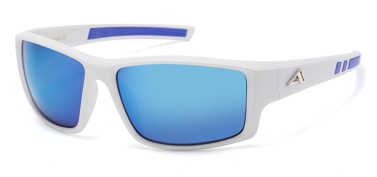 Arctic Blue Wrap Sunglasses - Two-Tone Frameless