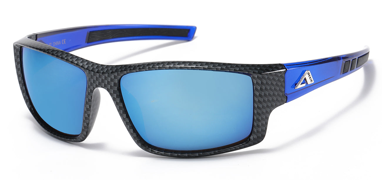 Arctic Blue Wrap Sunglasses - Two-Tone Frameless