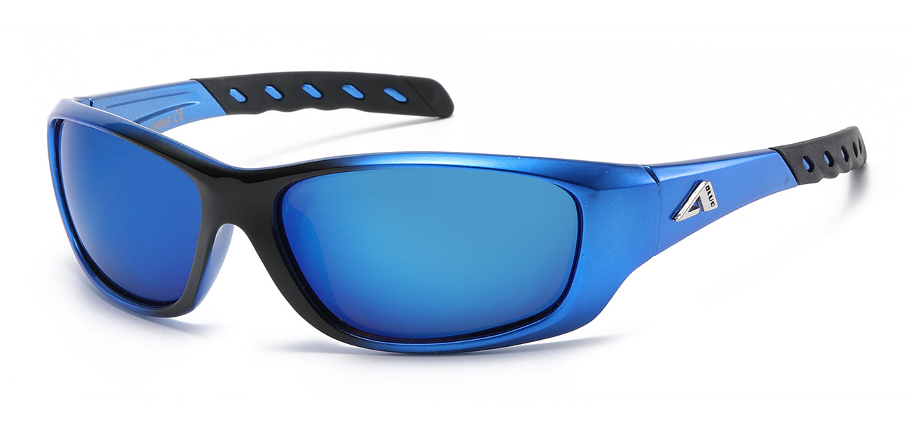 Arctic Blue Wrap Sunglasses - Anti-Glare Lens