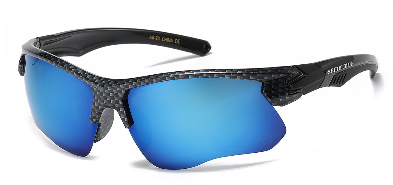 Arctic Blue Semi-Rimless Sunglasses - Wholesale Pack