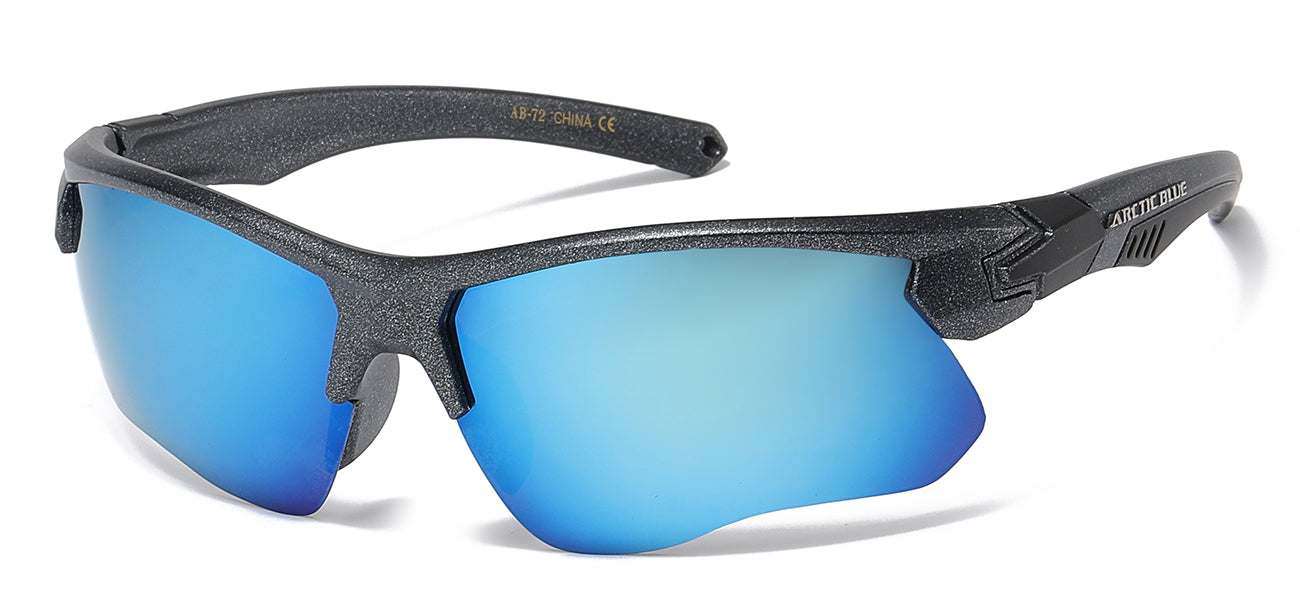 Arctic Blue Semi-Rimless Sunglasses - Wholesale Pack