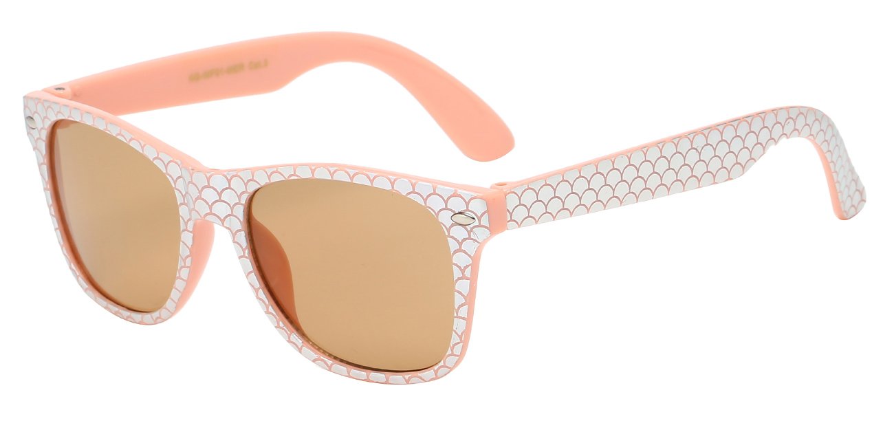 Mermaid Fish Scale Printed Frame Sunglasses