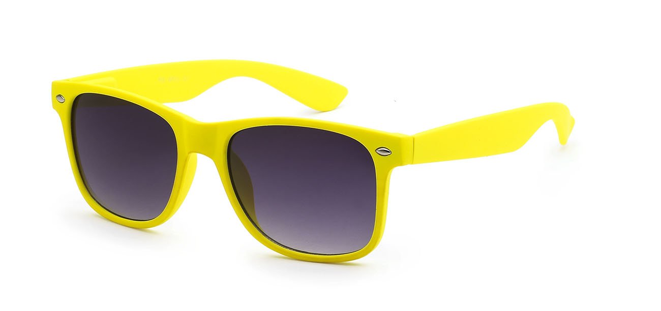 Neon Orange Retro Rewind Sunglasses - Dark Tinted Lens