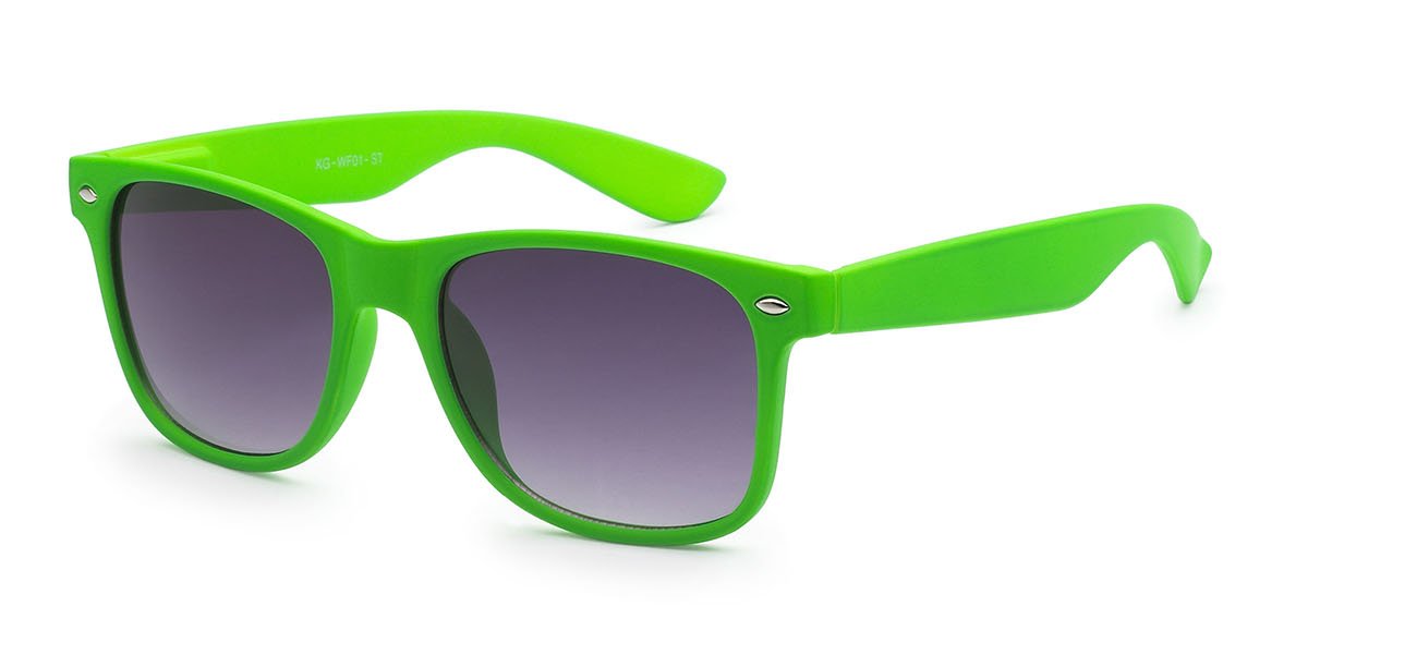 Neon Orange Retro Rewind Sunglasses - Dark Tinted Lens