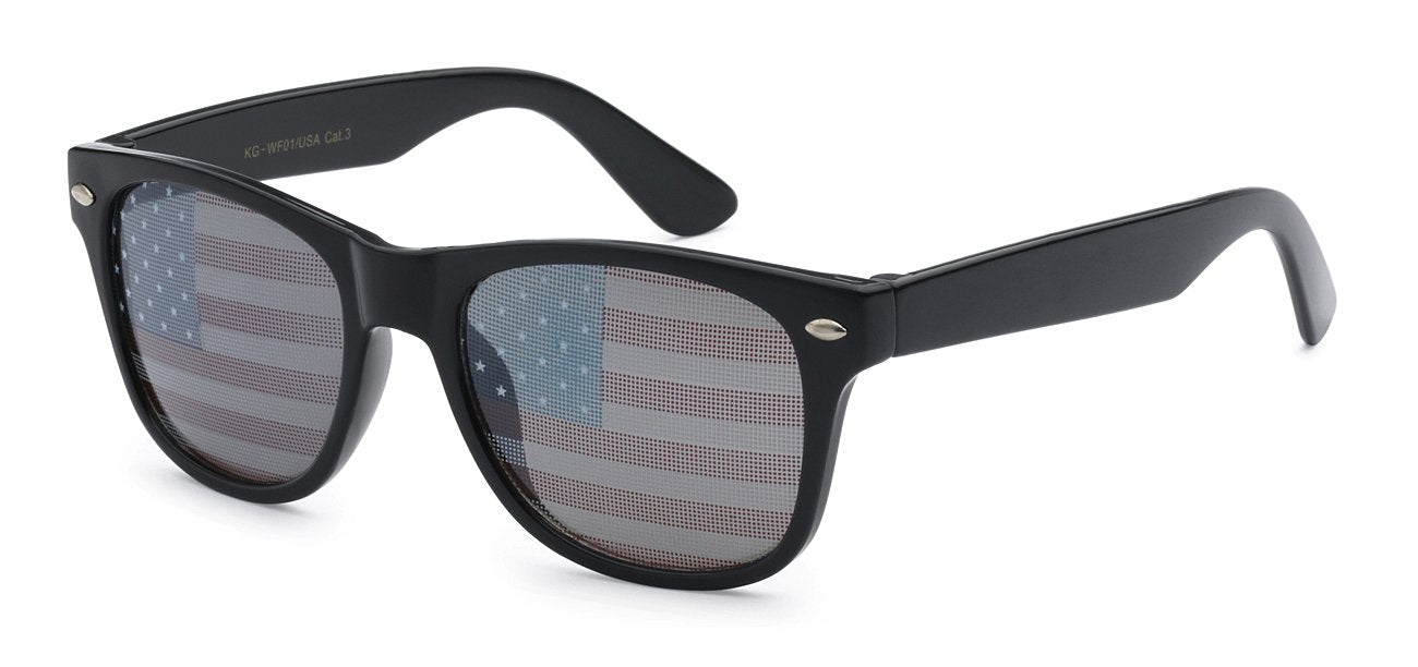 JUNIORS RETRO REWIND KG-WF01-USA FLAG SUNGLASSES