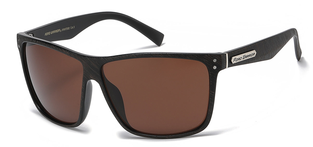 Road Warrior Dark Wood Wrap Sunglasses