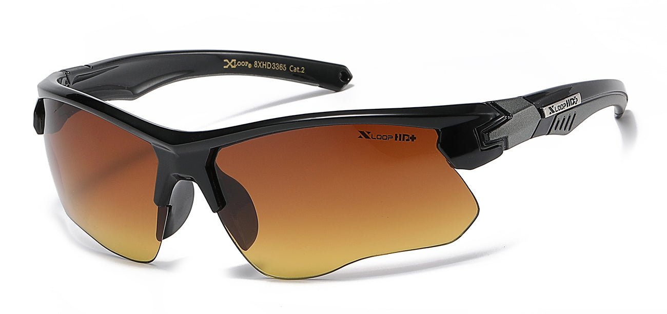 XLoop HD Athletic Sunglasses - Brown/Orange Tint