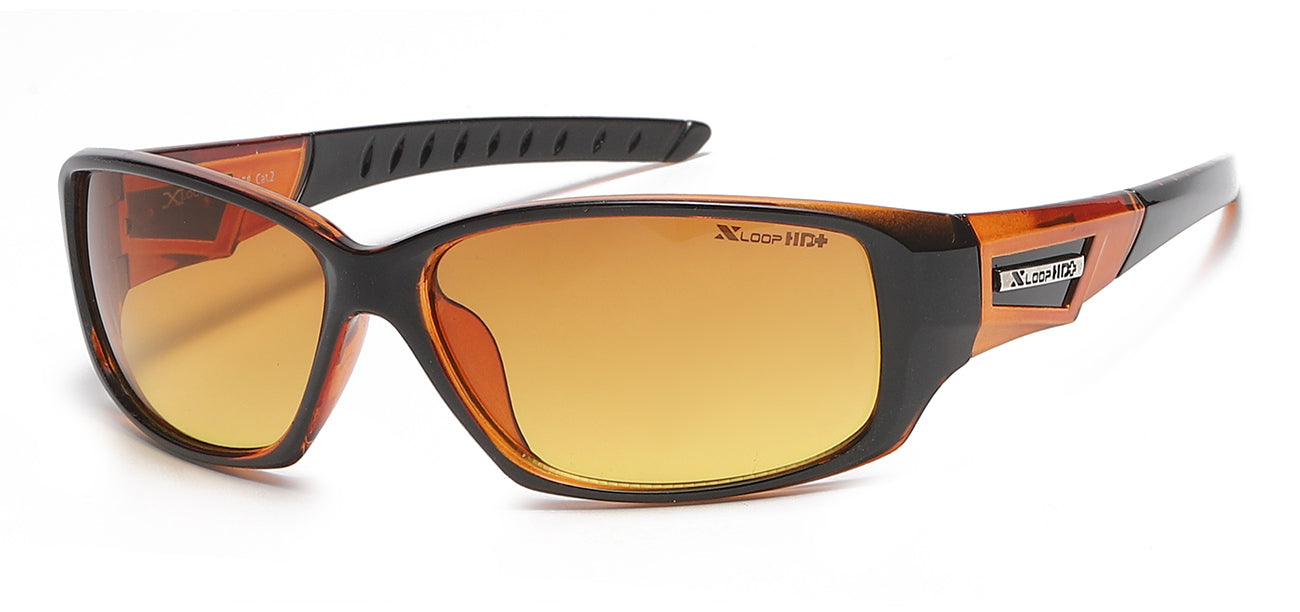 XLoop HD Athletic Sunglasses - Brown/Orange Tint