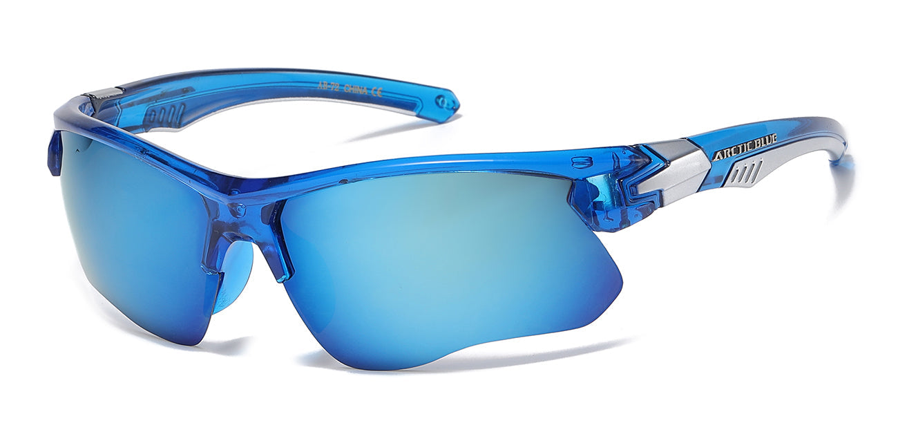 Arctic Blue Semi-Rimless Sunglasses - Wholesale Pack