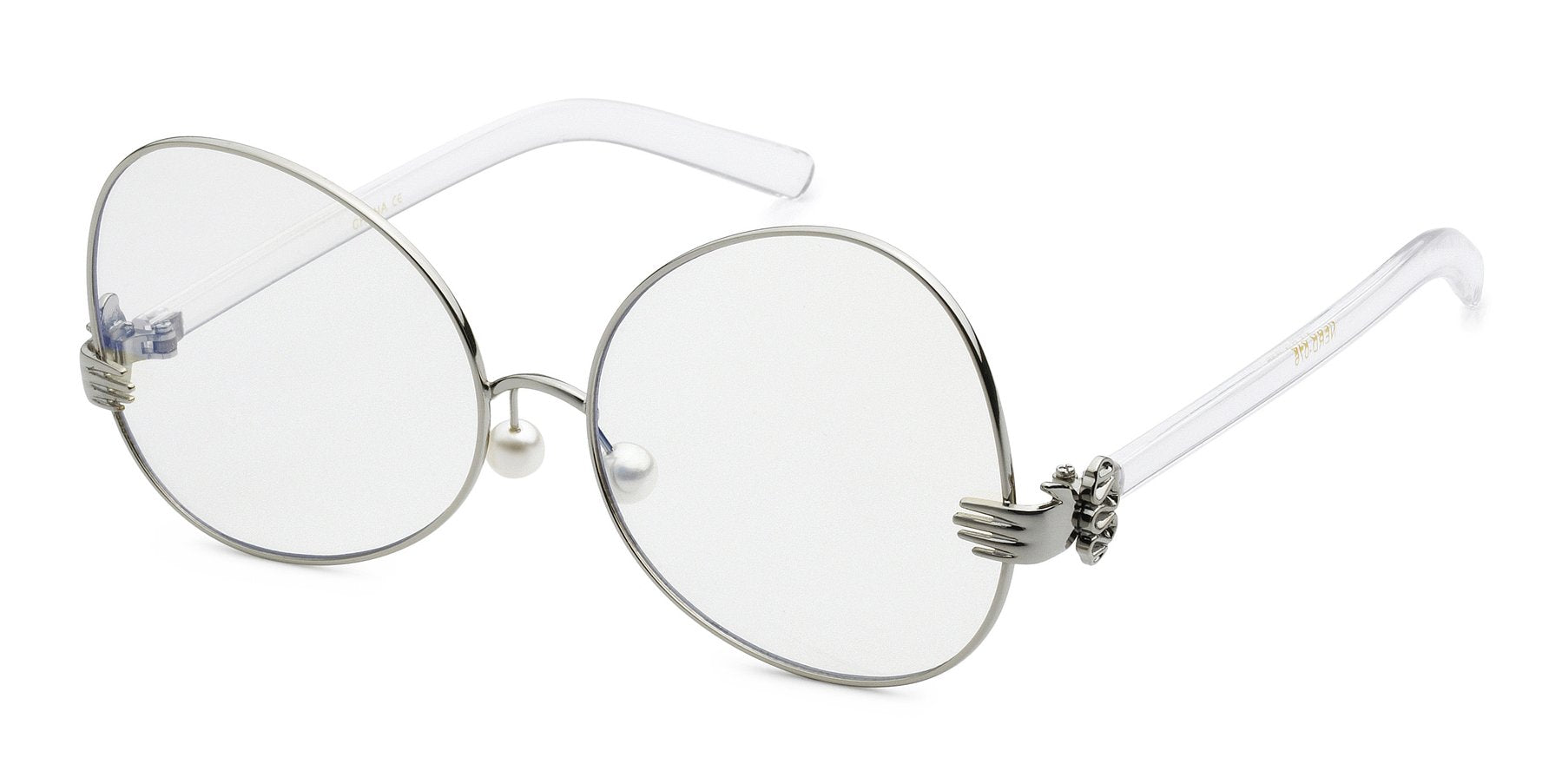 ROUND FRAME WITH CLEAR LENS FASHION ACCESSORY GLASSES