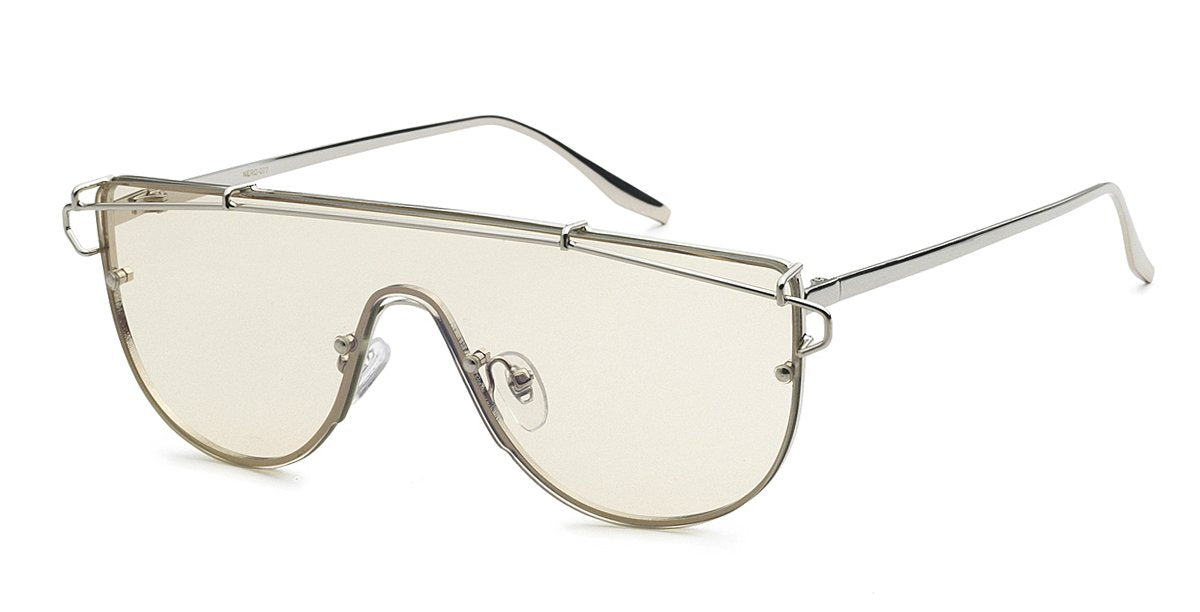 Metal Frame Sunglasses with Clear Lens